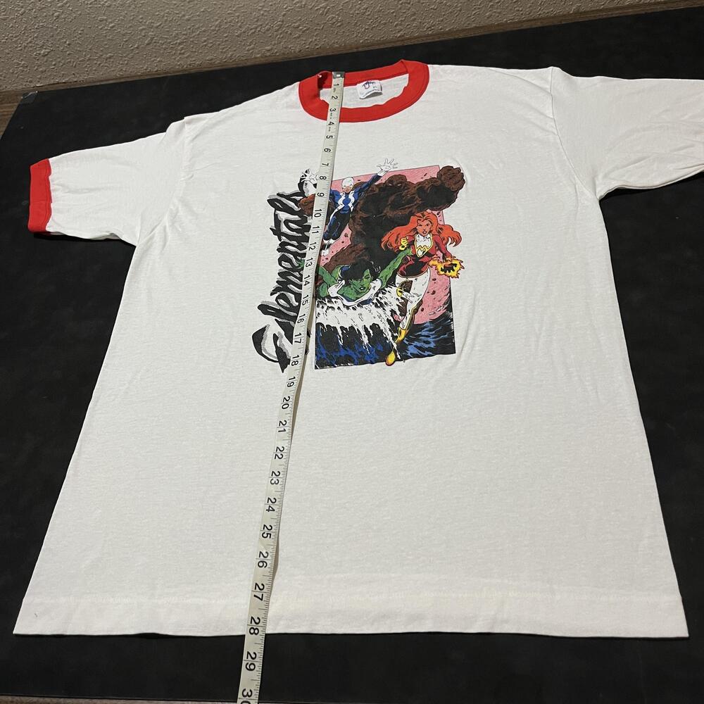Vintage Elementals Shirt Marvel Avengers Ringer Comic Images Book Superhero 80s - Picture 8 of 10